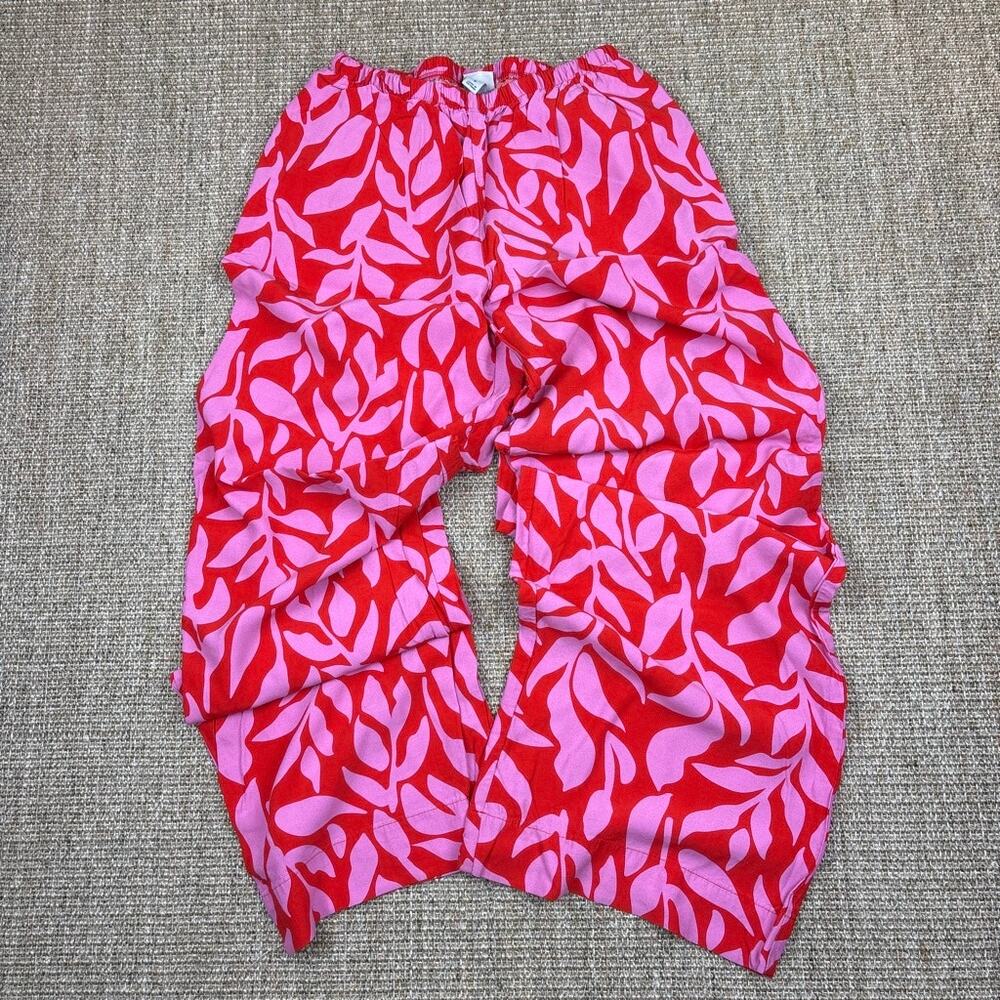 🌺 A New Day | Wide Leg Print Pants | Size S | Red & Pink